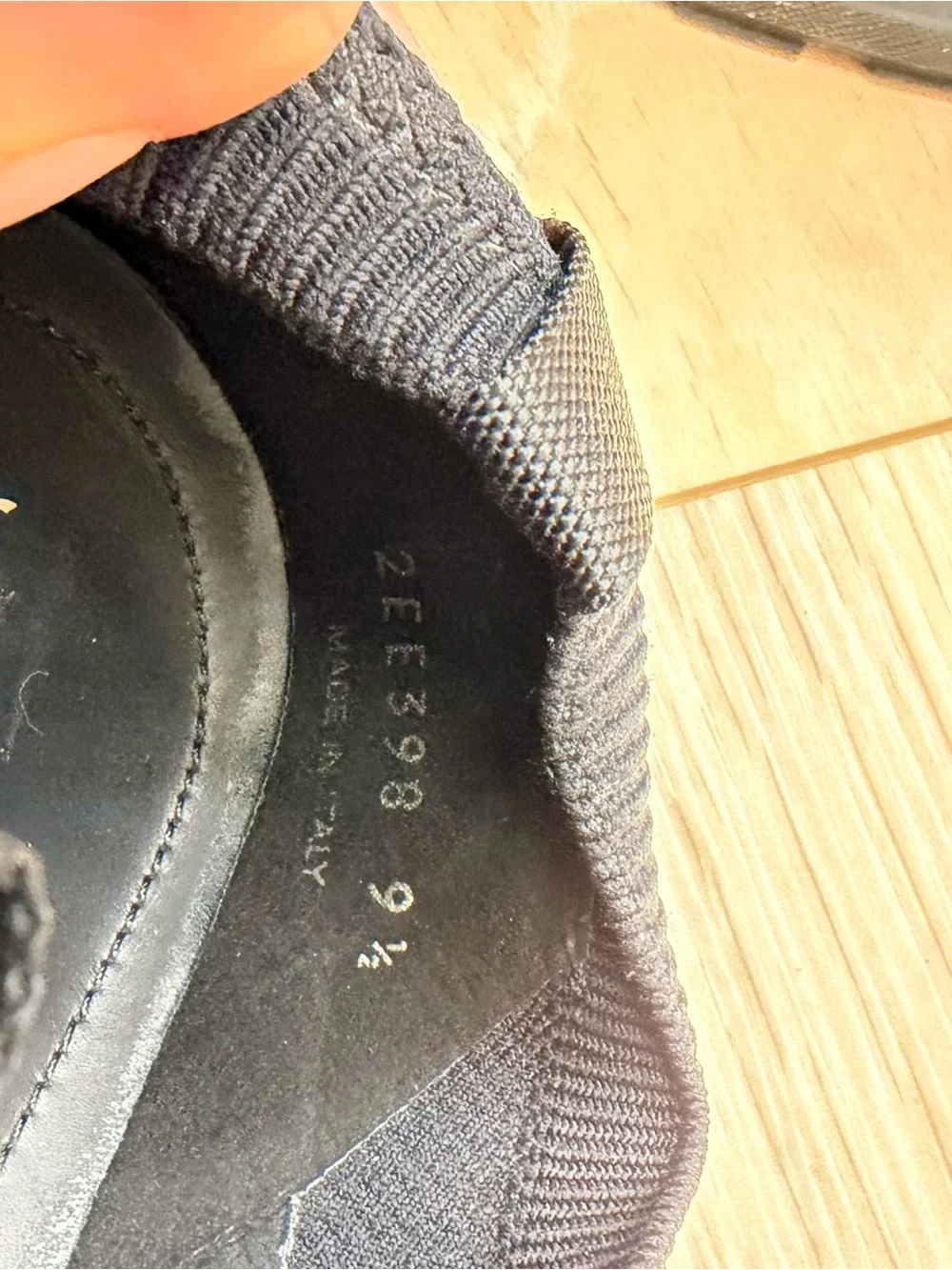 Prada Men's Black Knit Slip-On Athletic Shoes